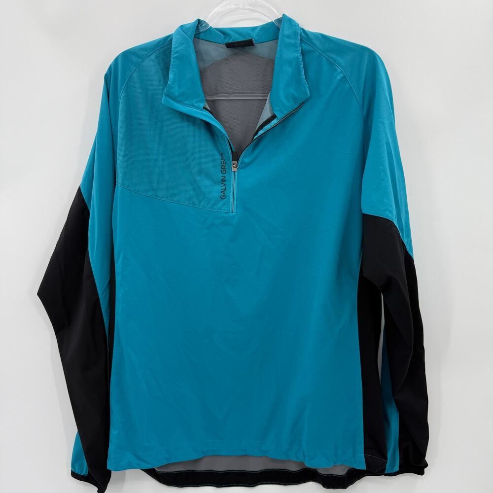 GALVIN GREEN Mens Golf Windbreaker Size L Pullover 1/4 Zip Long Sleeve Jacket
